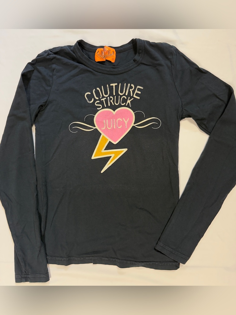 Vintage Y2K Juicy Couture Couture Struck Graphic Long Sleeve Top S